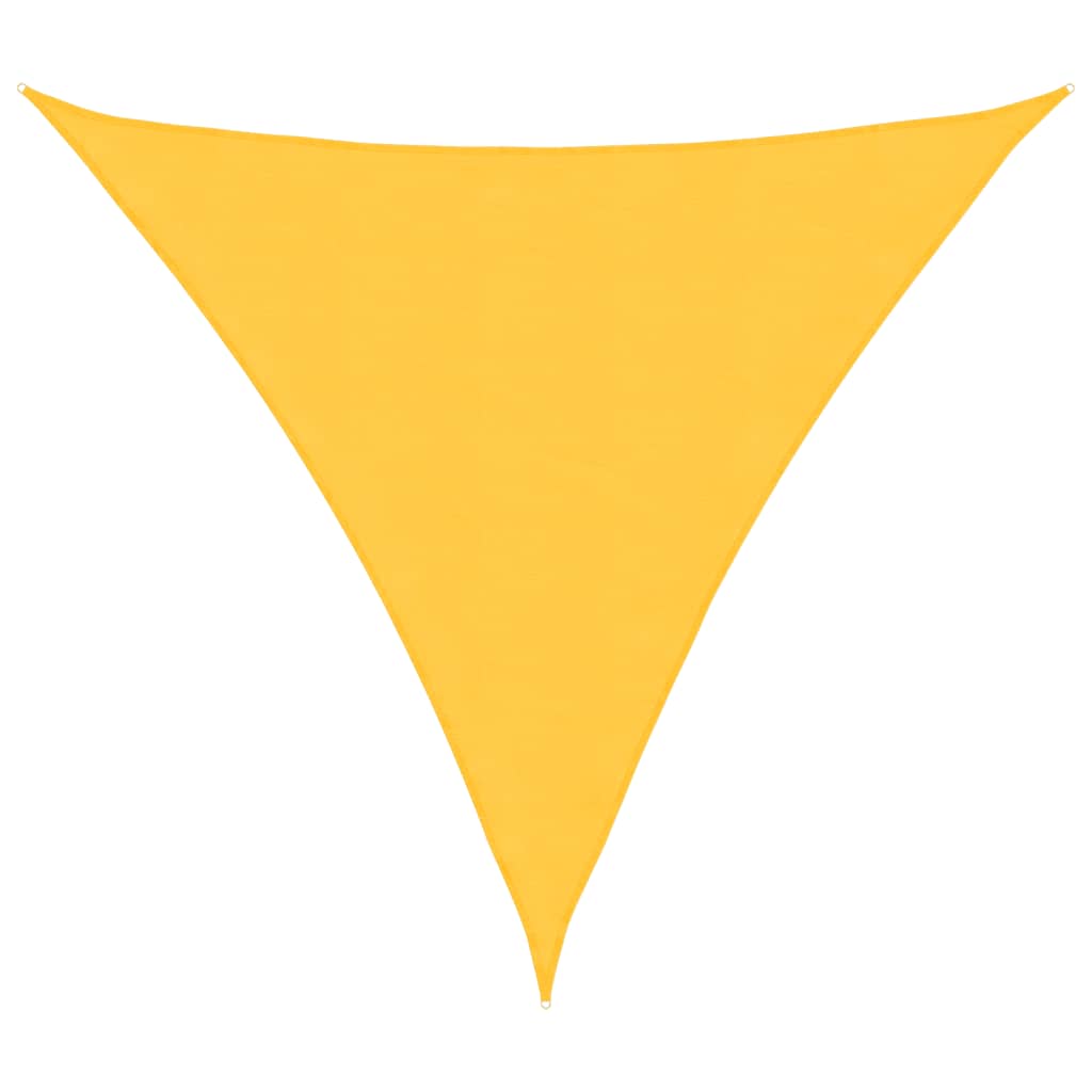 Parasole a Vela Oxford Triangolare 4x4x4 m Giallo