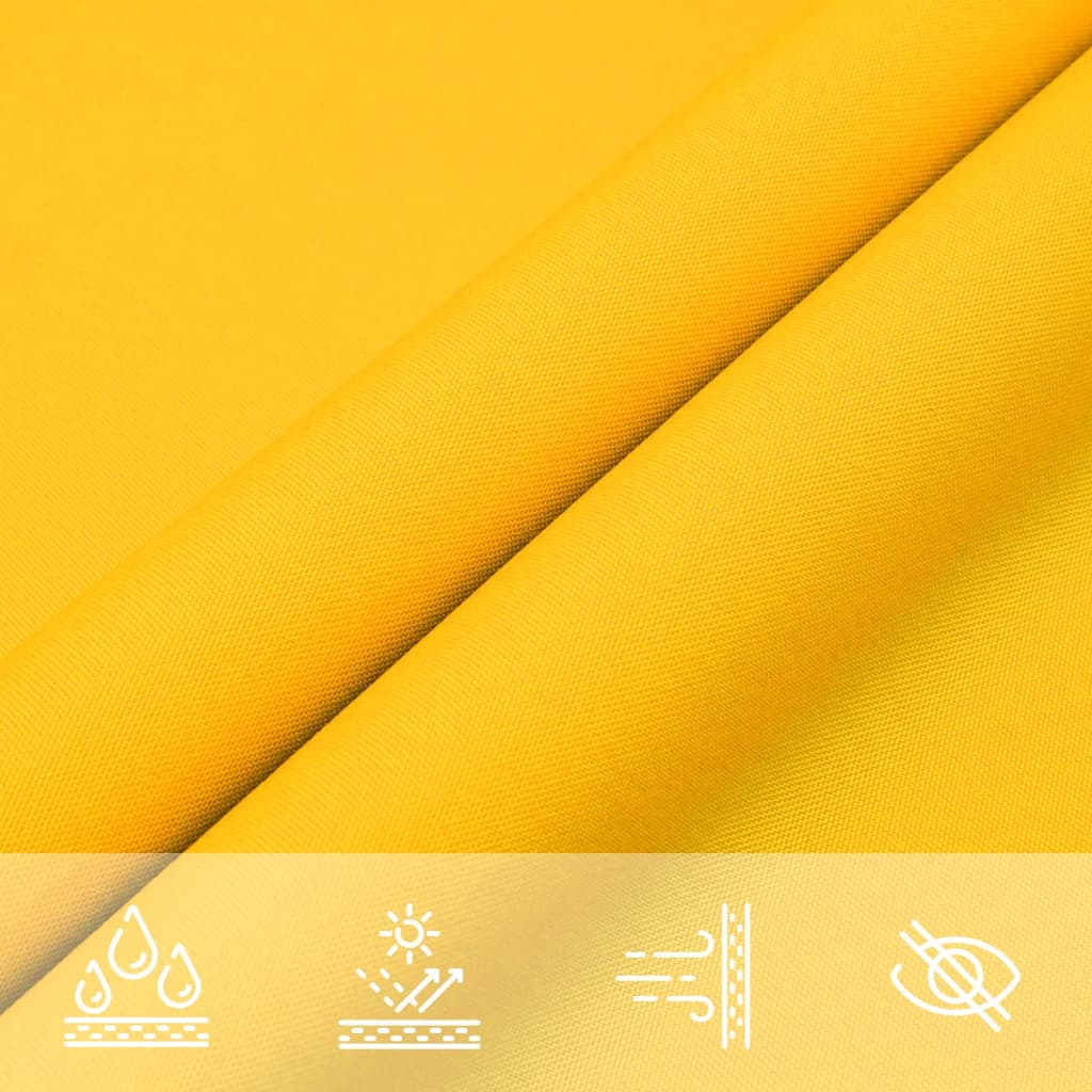 Parasole a Vela Oxford Triangolare 5x7x7 m Giallo