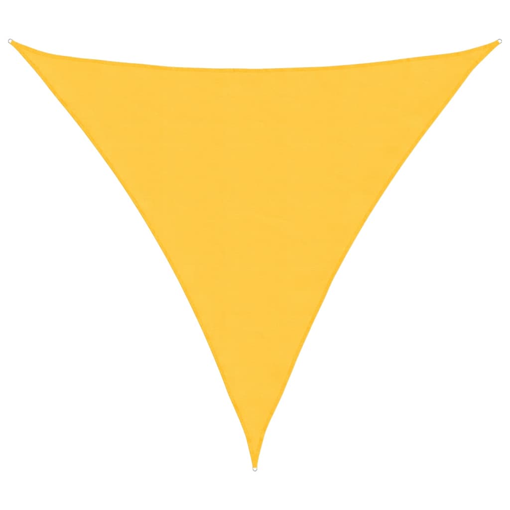 Parasole a Vela in Tessuto Oxford Triangolare 6x6x6 m Giallo | homemem39