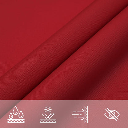 Vela Parasole in Tela Oxford Quadrata 3,6x3,6 m Rosso | homemem39