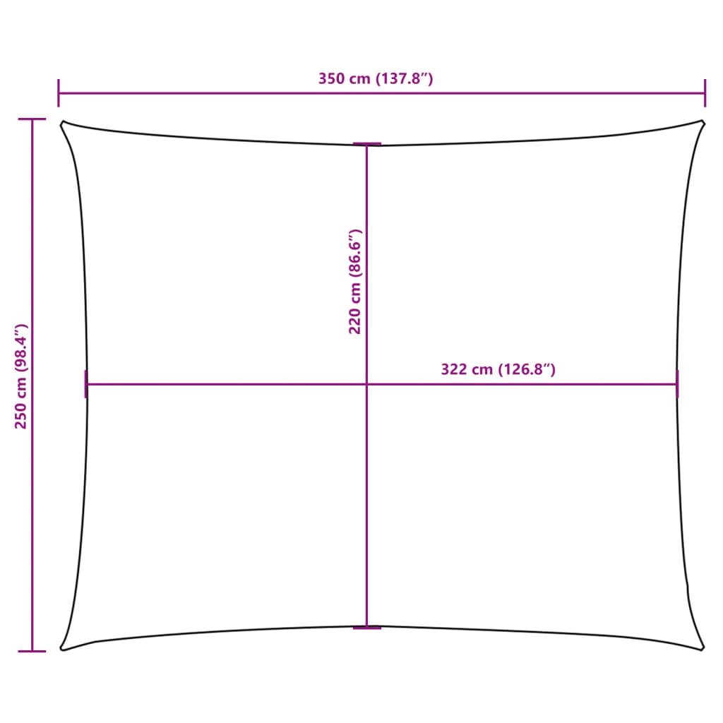Parasole a Vela Oxford Rettangolare 2,5x3,5 m Rosso | homemem39
