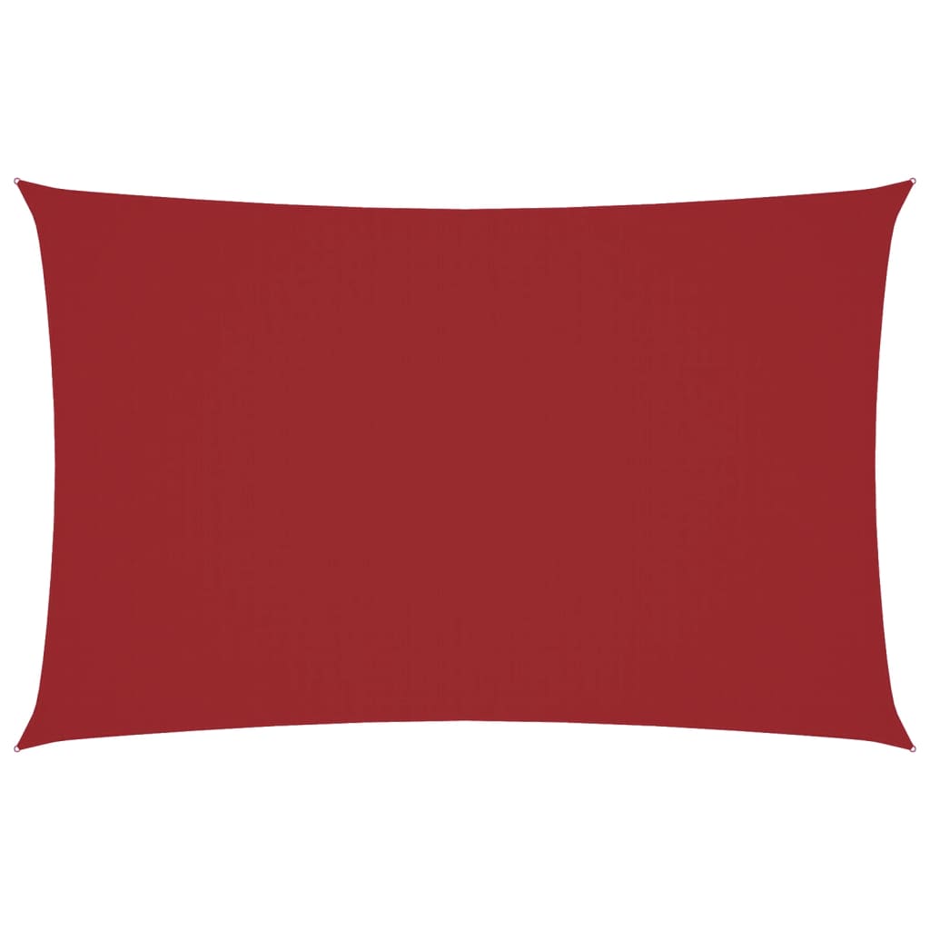 Parasole a Vela Oxford Rettangolare 2,5x5 m Rosso | homemem39