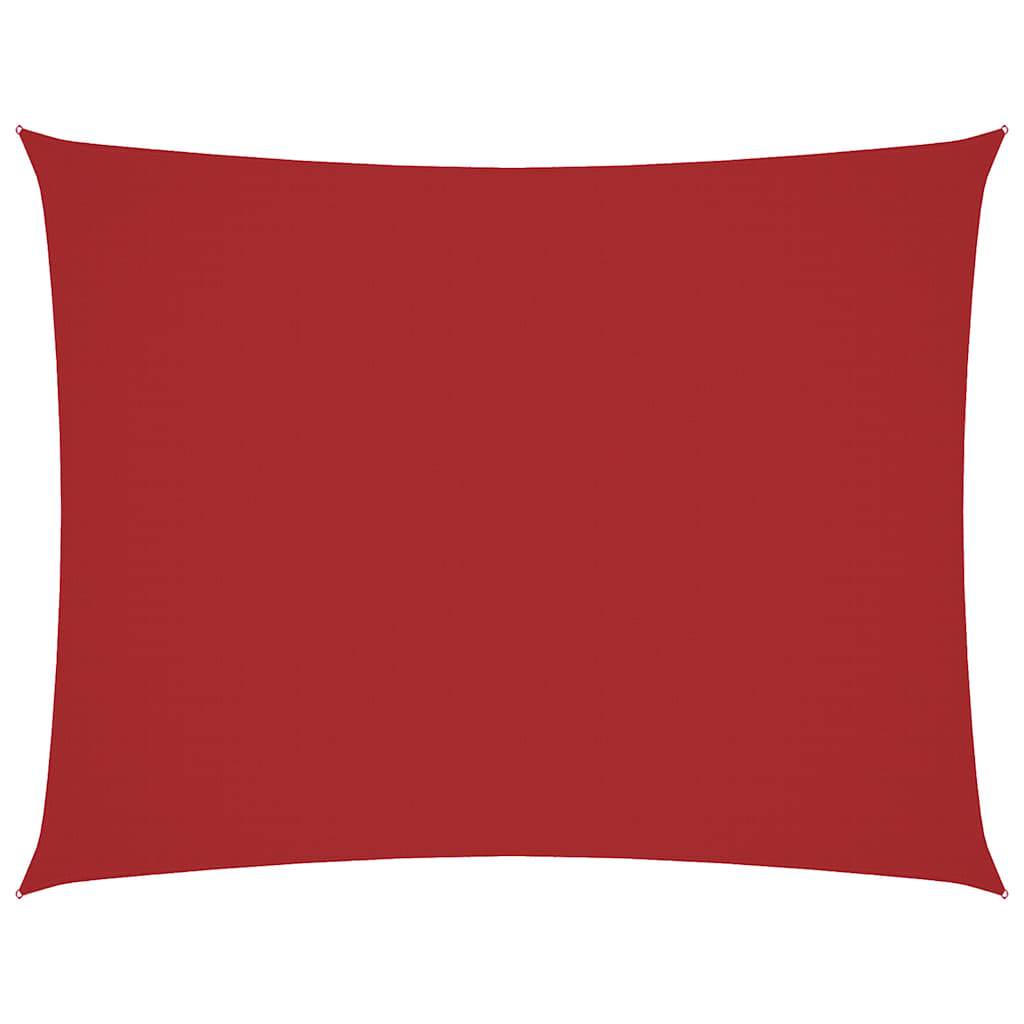 Parasole a Vela in Oxford Rettangolare 4x6 m Rosso