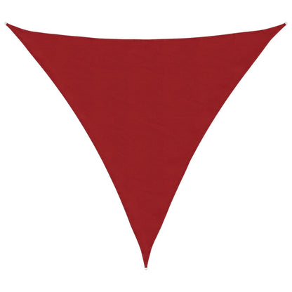 Parasole a Vela Oxford Triangolare 4,5x4,5x4,5 m Rosso