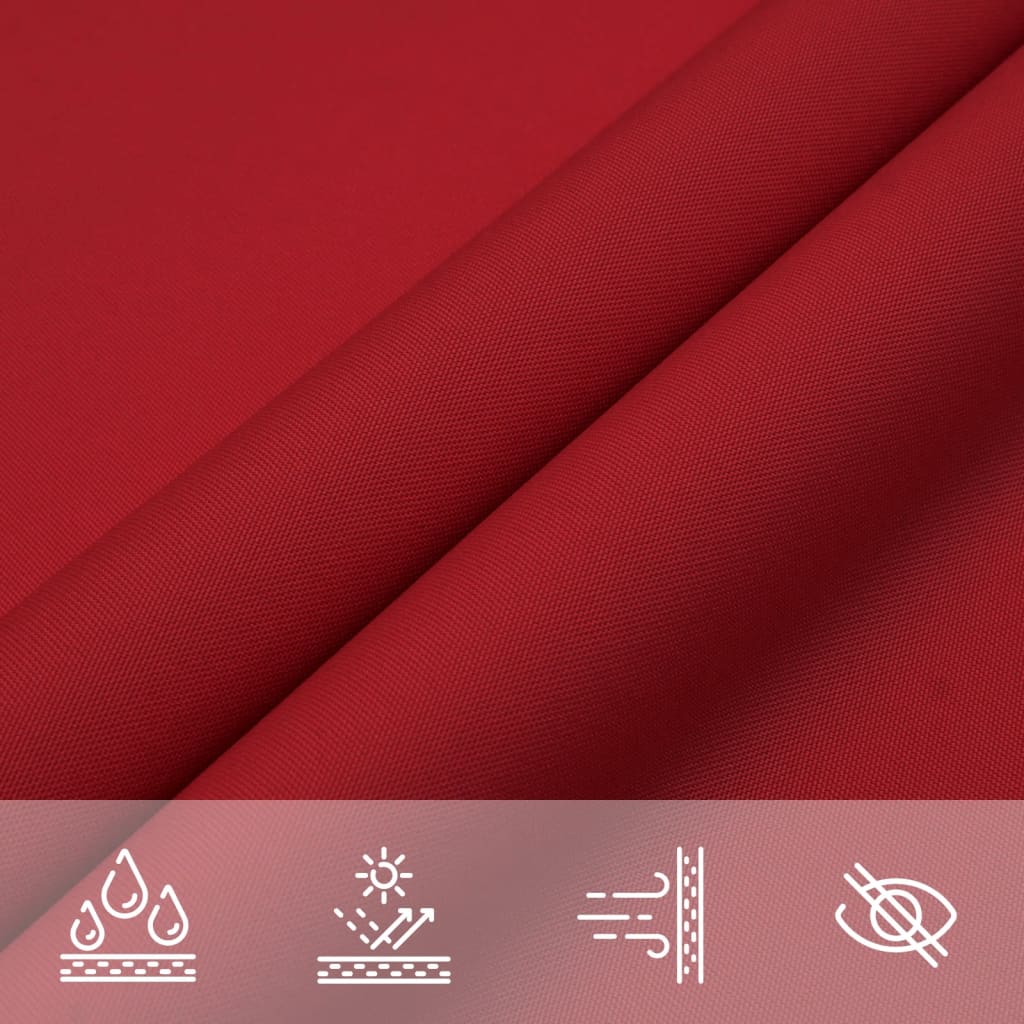 Parasole a Vela Oxford Triangolare 4,5x4,5x4,5 m Rosso
