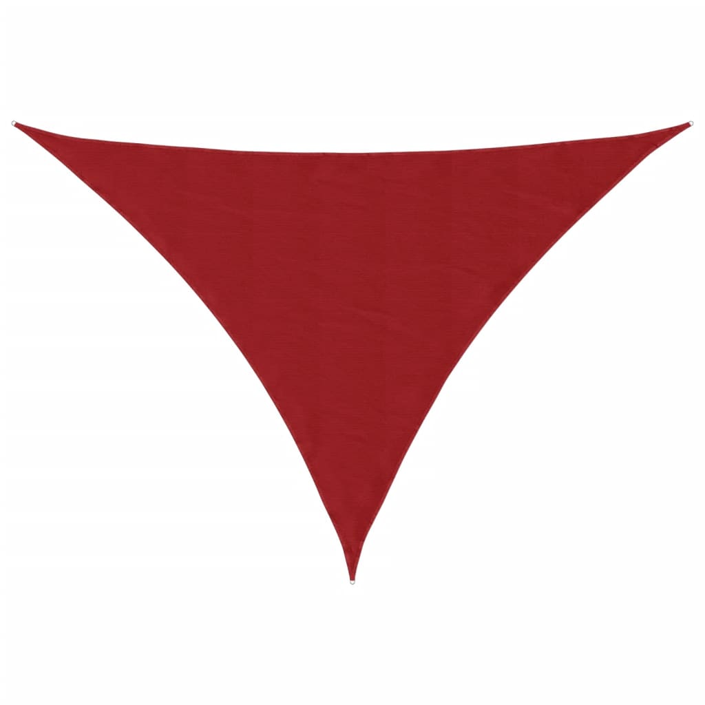 Parasole a Vela Oxford Triangolare 5x6x6 m Rosso | homemem39