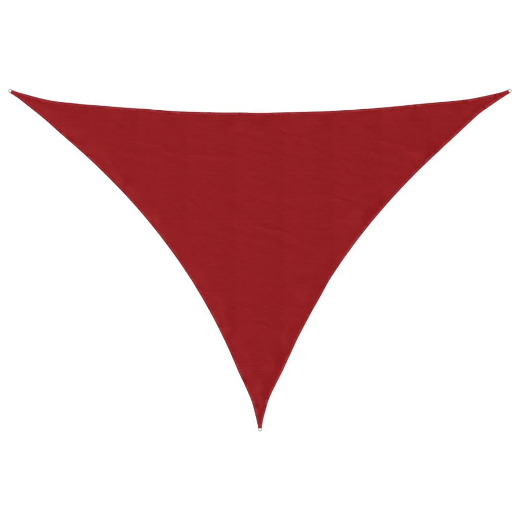 Parasole a Vela Oxford Triangolare 5x7x7 m Rosso