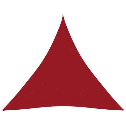 Parasole a Vela in Tessuto Oxford Triangolare 6x6x6 m Rosso | homemem39