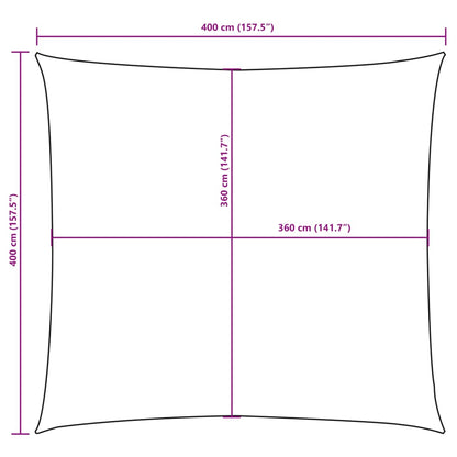 Vela Parasole in Tela Oxford Quadrata 4x4 m Arancione