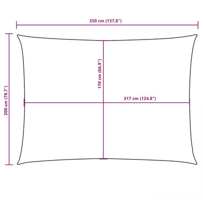 Parasole a Vela Oxford Rettangolare 2x3,5 m Arancione | homemem39