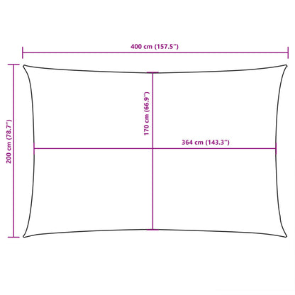 Parasole a Vela Oxford Rettangolare 2x4 m Arancione | homemem39