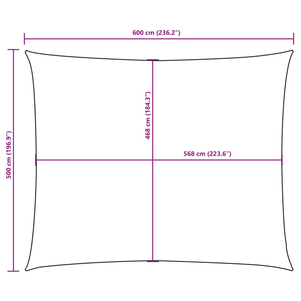 Parasole a Vela Oxford Rettangolare 5x6 m Arancione | homemem39