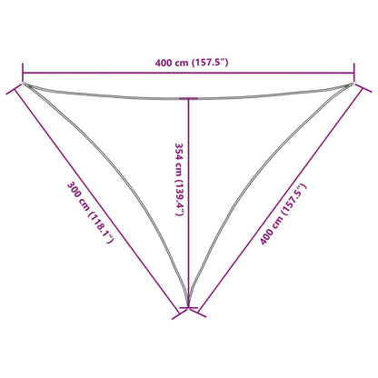 Parasole a Vela Oxford Triangolare 3x4x4 m Arancione | homemem39