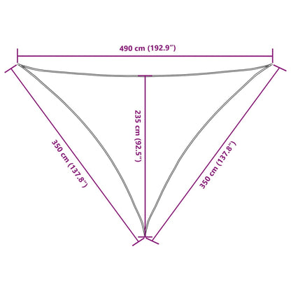 Parasole a Vela Oxford Triangolare 3,5x3,5x4,9 m Arancione | homemem39