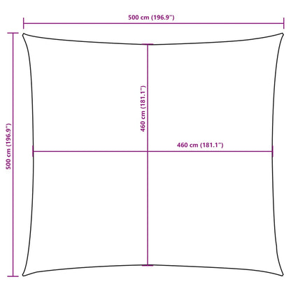 Vela Parasole in Tela Oxford Quadrata 5x5 m Nera