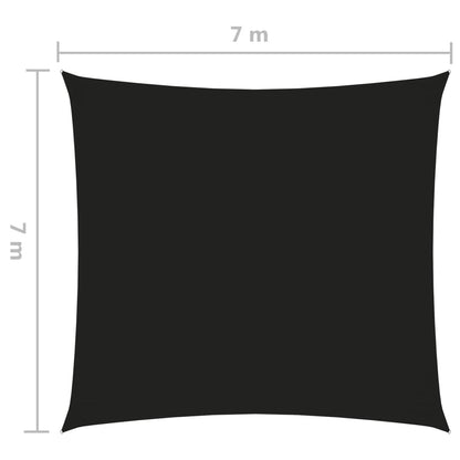 Sunshade Sail in Square Oxford Canvas 7x7 m Black