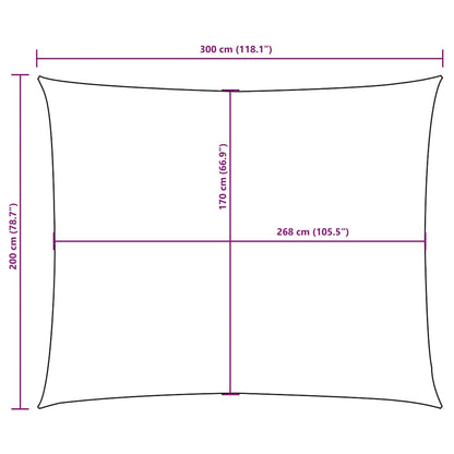 Parasole a Vela Oxford Rettangolare 2x3 m Nero