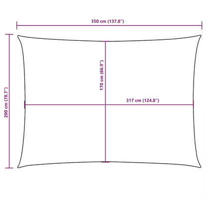 Parasole a Vela Oxford Rettangolare 2x3,5 m Nero