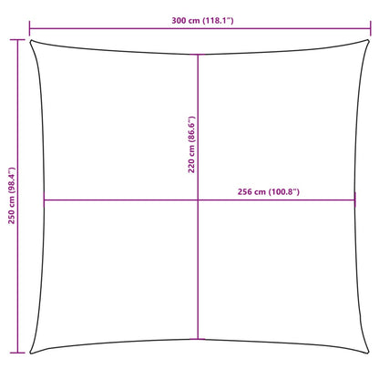 Parasole a Vela Oxford Rettangolare 2,5x3 m Nero
