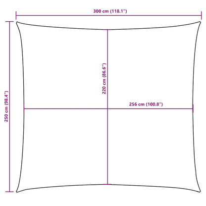 Parasole a Vela Oxford Rettangolare 2,5x3 m Nero