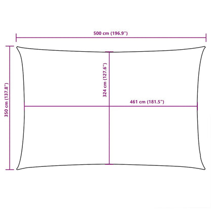 Parasole a Vela Oxford Rettangolare 3,5x5 m Nero | homemem39