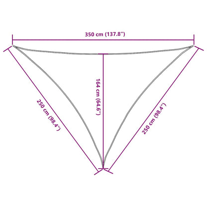 Parasole a Vela Oxford Triangolare 2,5x2,5x3,5 m Nero