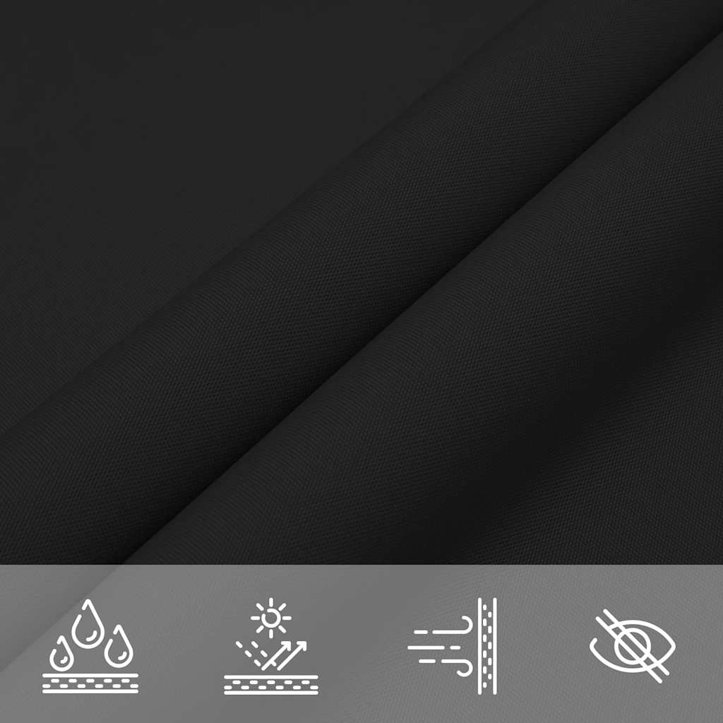 Parasole a Vela Oxford Triangolare 3x4x4 m Nero