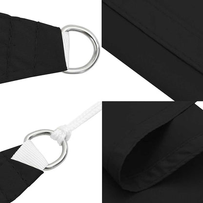Parasole a Vela Oxford Triangolare 4x4x5,8 m Nero