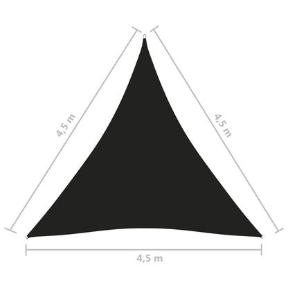 Oxford Triangular Parasol Sail 4.5x4.5x4.5 m Black