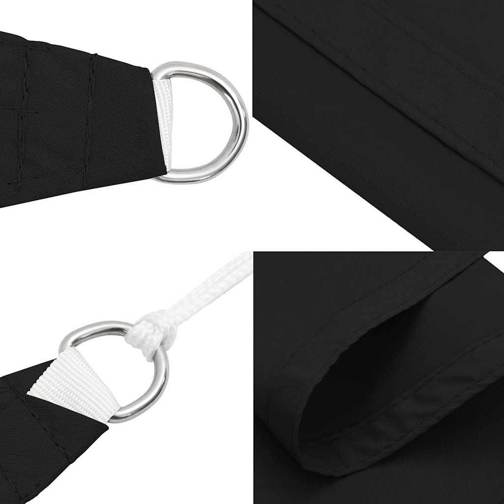 Parasole a Vela Oxford Triangolare 5x5x6 m Nero