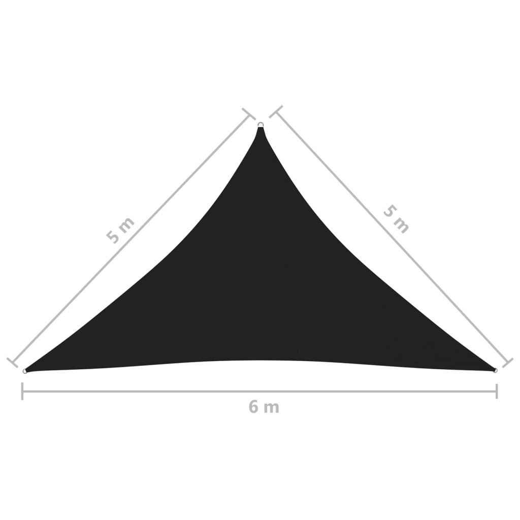 Oxford Triangular Parasol Sail 5x5x6 m Black