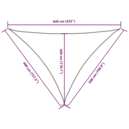 Parasole a Vela Oxford Triangolare 4x5x6,4 m Nero | homemem39