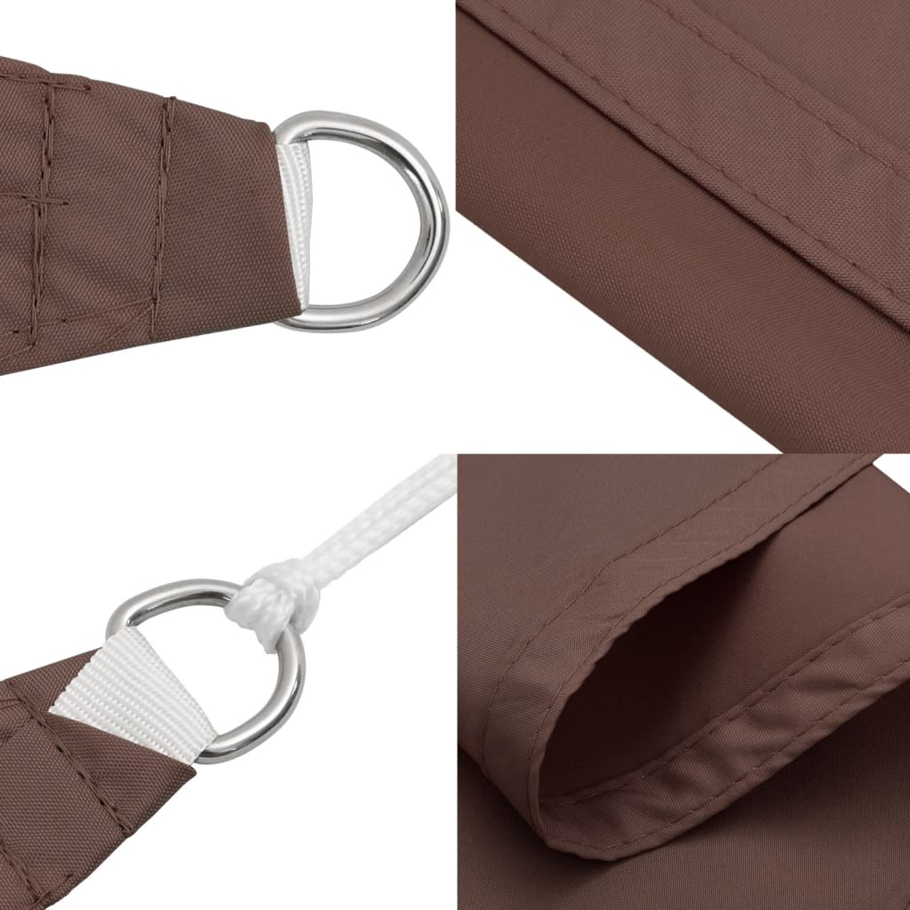 Parasole a Vela in Tessuto Oxford Rettangolare 2,5x4,5m Marrone | homemem39