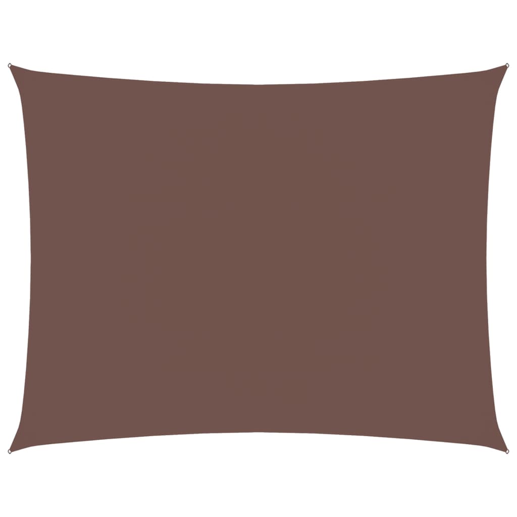 Parasole a Vela in Tessuto Oxford Rettangolare 3,5x4,5m Marrone | homemem39