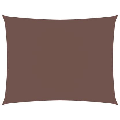 Parasole a Vela in Tessuto Oxford Rettangolare 3,5x4,5m Marrone | homemem39