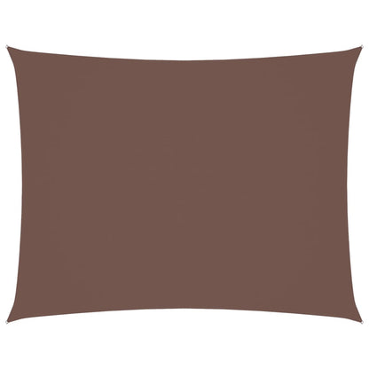 Parasole a Vela in Tessuto Oxford Rettangolare 3,5x5m Marrone | homemem39