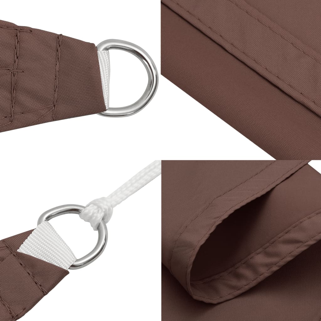 Parasole a Vela in Tessuto Oxford Rettangolare 3,5x5m Marrone | homemem39