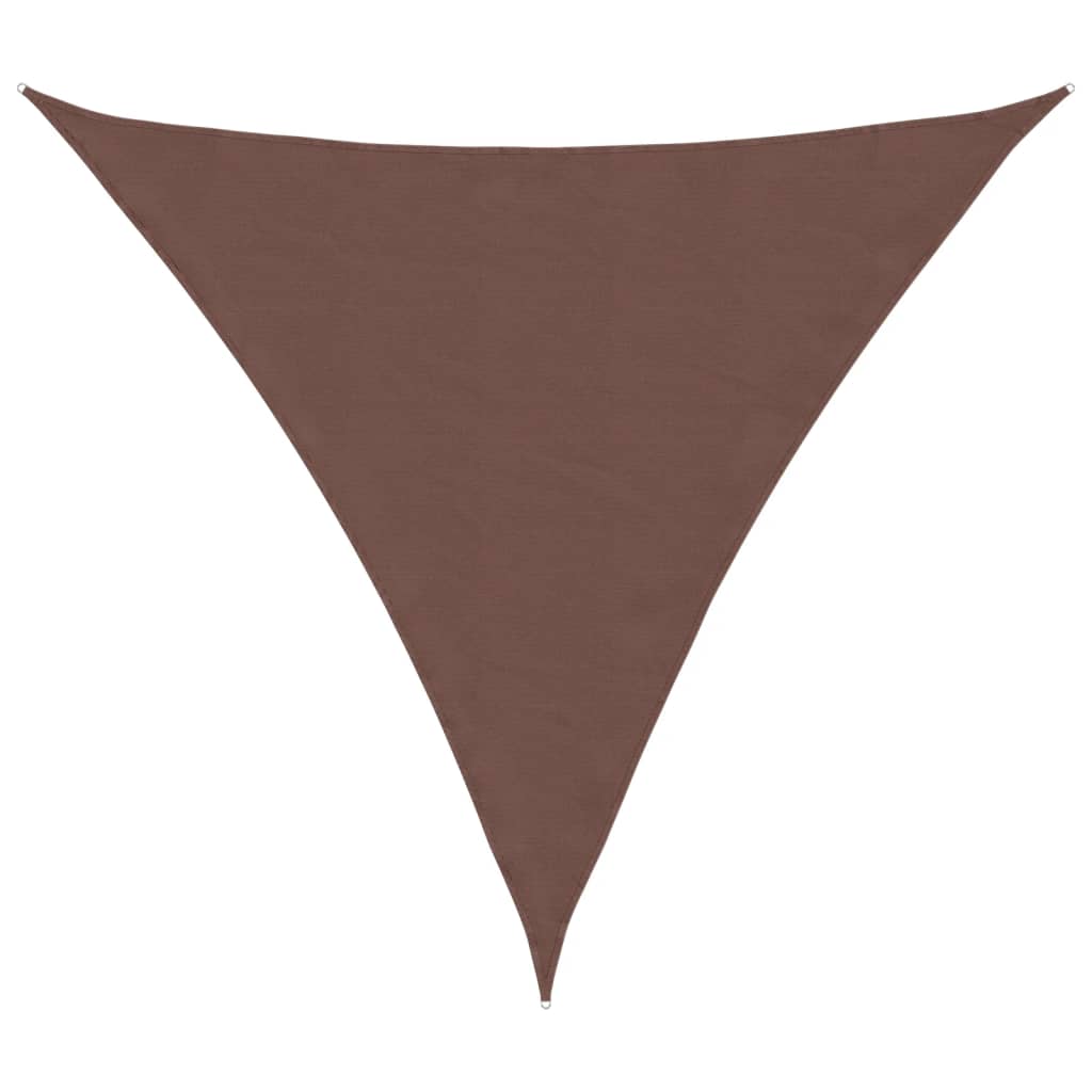 Parasole a Vela Oxford Triangolare 3x3x3 m Marrone