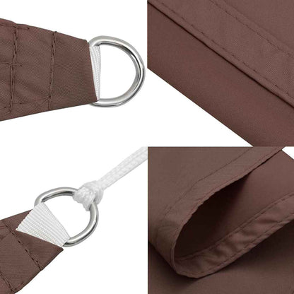 Parasole a Vela Oxford Triangolare 3x3x3 m Marrone