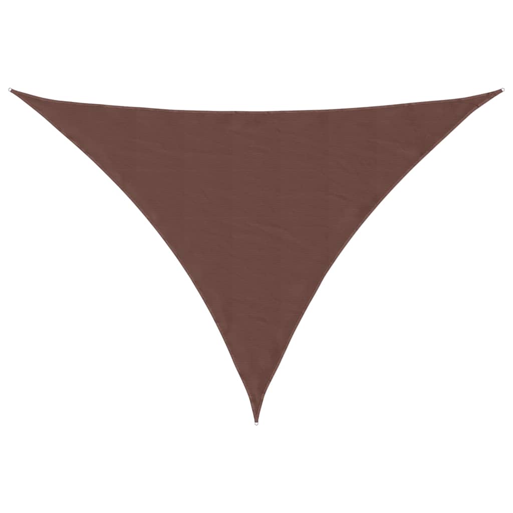 Parasole a Vela Oxford Triangolare 3x4x4 m Marrone