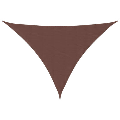 Parasole a Vela Oxford Triangolare 3x4x4 m Marrone