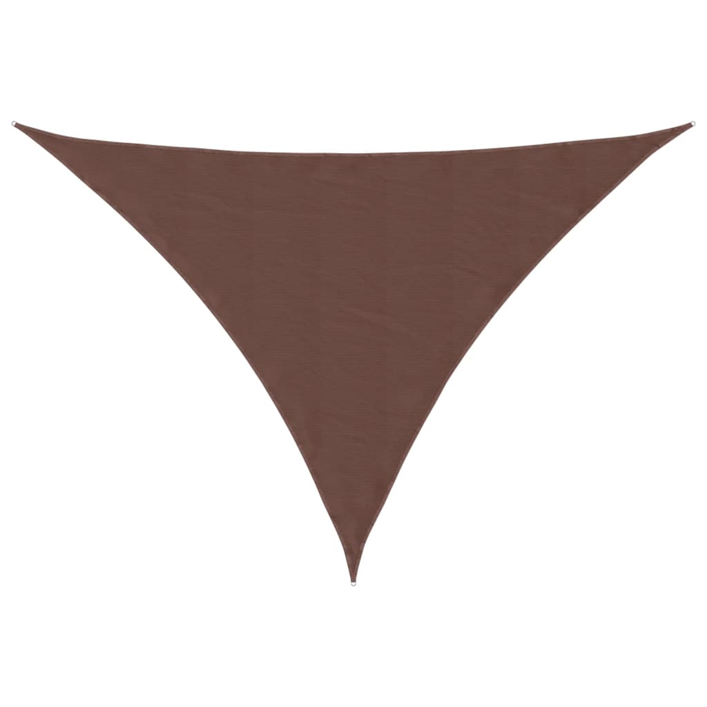 Parasole a Vela Oxford Triangolare 3,5x3,5x4,9 m Marrone