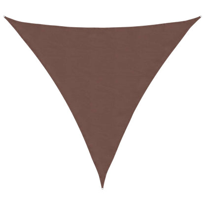 Parasole a Vela Oxford Triangolare 4x4x4 m Marrone