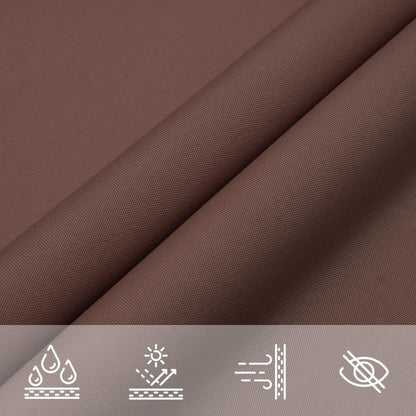 Parasole a Vela in Tessuto Oxford Triangolare 5x5x5 m Marrone