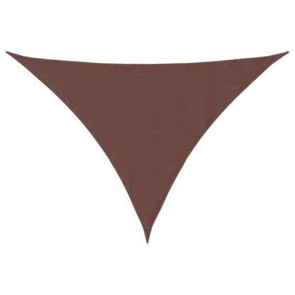 Parasole a Vela Oxford Triangolare 5x6x6 m Marrone