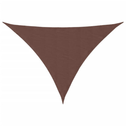 Parasole a Vela Oxford Triangolare 5x7x7 m Marrone | homemem39