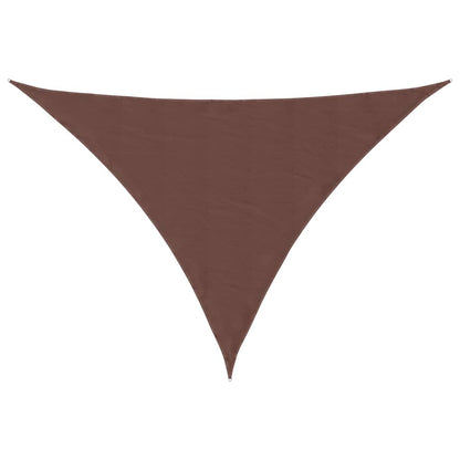 Parasole a Vela Oxford Triangolare 5x5x6 m Marrone
