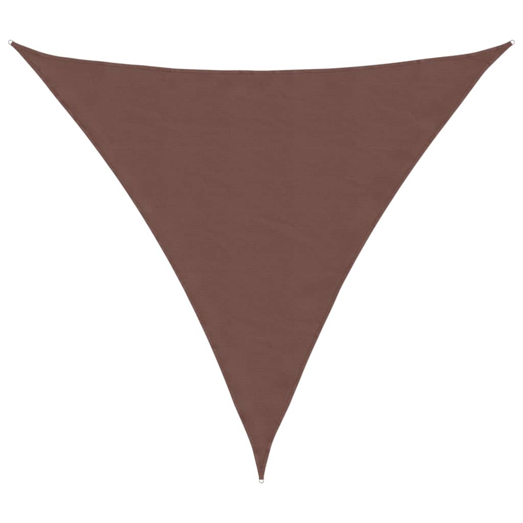 Parasole a Vela in Tessuto Oxford Triangolare 6x6x6m Marrone | homemem39