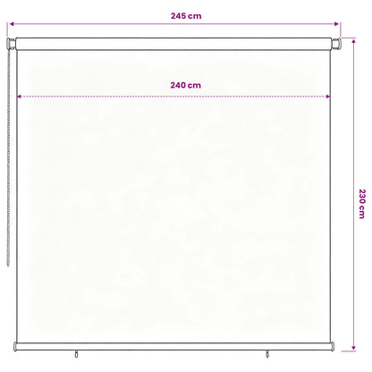 Tenda a Rullo per Esterni 185(L)x230(A) cm nera