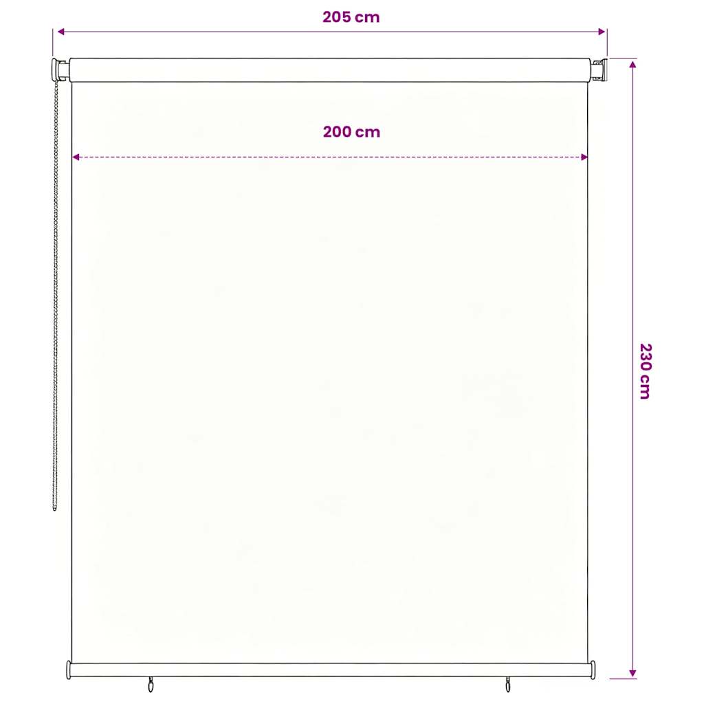 Tenda a Rullo per Esterni 205(L)x230(A) cm Marrone HDPE | homemem39